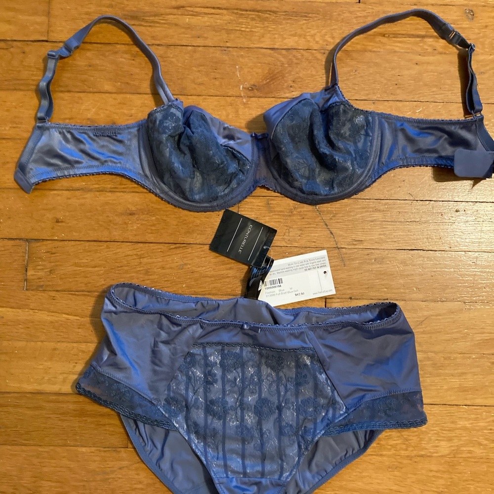 Contourelle Blue Lace Bra Set